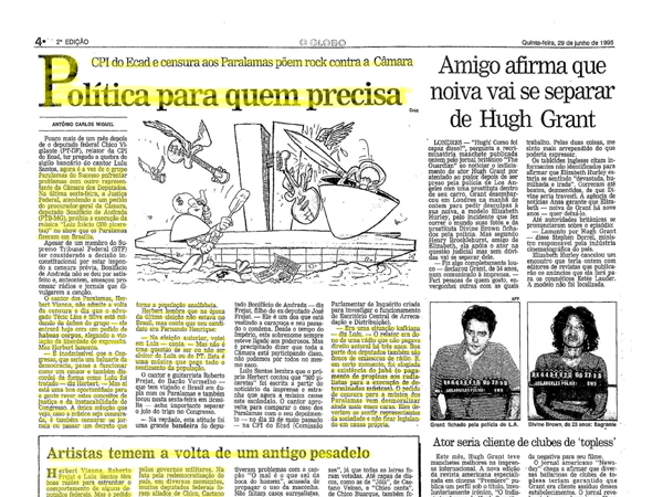 Reprodução O Globo 1995  
